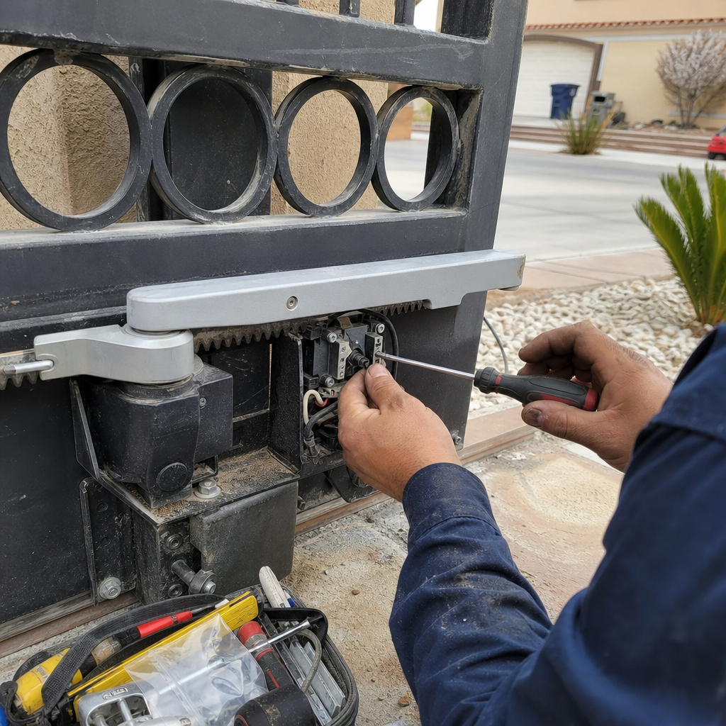 Gate motor and opener repair by a technician